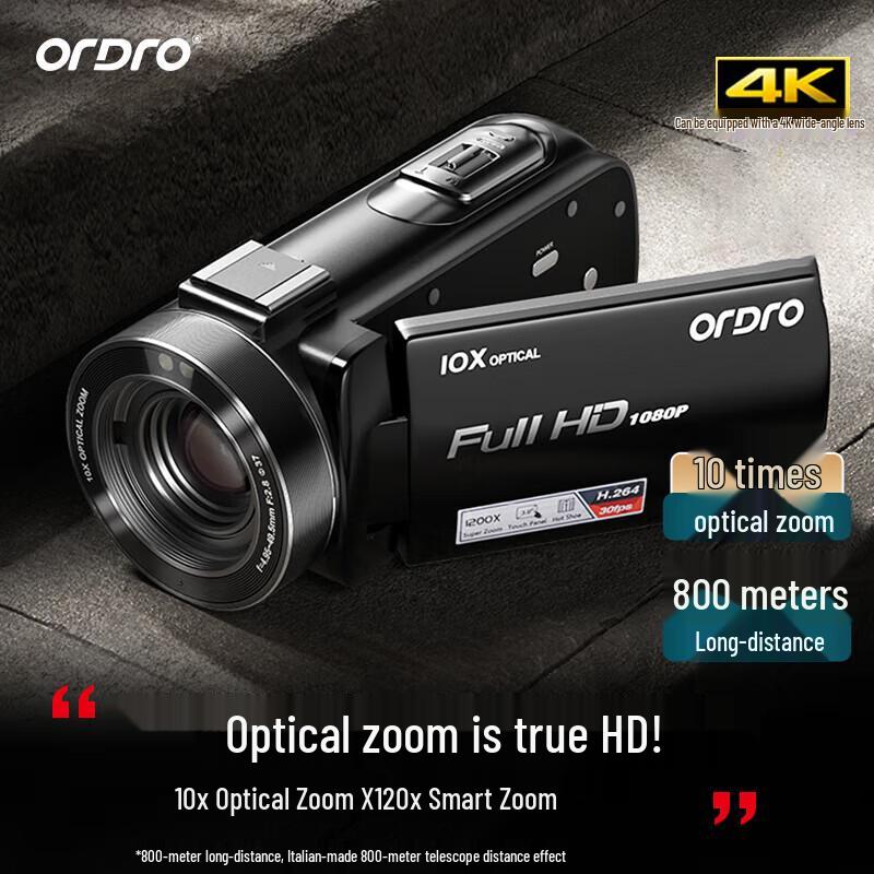 

ORDRO Z82 HD Vlogging Camcorder with 10x Optical Zoom (CN version)