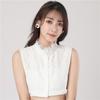 Chiffon Lace Fake Collar for Autumn Sweater Shirt High Stand Deatchable Collar Decoration Female Embroidery False Collar