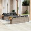 VidaXL Garden Lounge Set with Cushions 9 Pcs, Patio Sofas, Patio Furniture Set, Outdoor Furniture, Grey 3259064