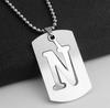 NOVÝ Creative DIY Dvoupatrový náhrdelník z nerezové oceli AZ Letters Double Deck Necklace Party Gift Šperky