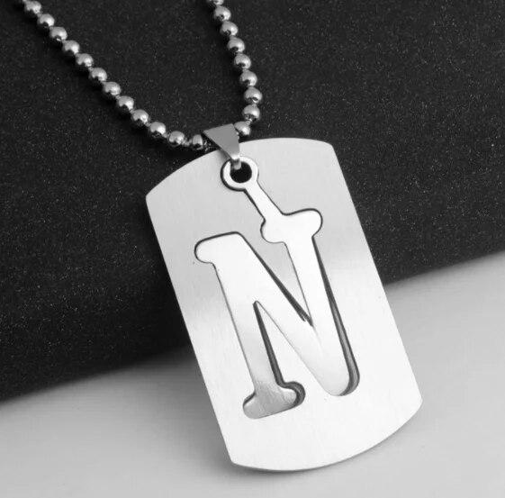 NOVÝ Creative DIY Dvoupatrový náhrdelník z nerezové oceli AZ Letters Double Deck Necklace Party Gift Šperky
