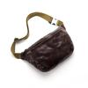 IJUN Men's Vintage Body Bag - Handmade Vegetable-Tanned Leather, Size Small