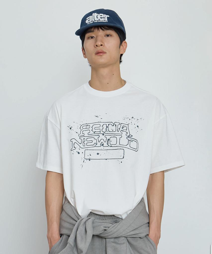 ALTER STUDIO Splatter Print T-Shirt_White