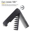 Multifuncional Pocket Folding Combs Plastic Wide Tooth Oil Head Comb Beard Combing Barber Hair Clipper Comb Salon Styling Tools