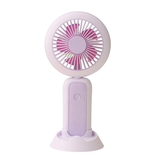 Foldable Handheld Fan with Night Light USB Rechargeable Mini Fan for Desk Dorm Portable Quiet Fan for Students Office фиолетовый