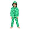 Minecraft Creeper Kids Hoodie And Pants Set With Polyester Fabric For Cosplay And Casual Wear