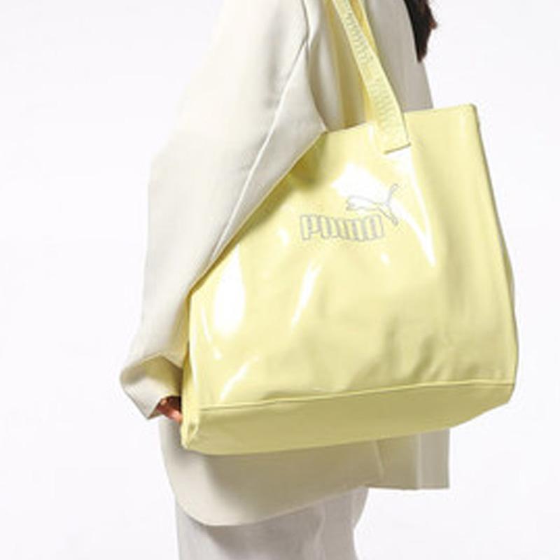 New PUMA PU Tote Bag, Shopping Bag, Shoulder Bag Regular Women's Bright Yellow 077919-03