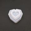 Resin Casting Molds Geometric 3D Heart-Shaped Silicone Mold Candle Soap Making Candle Supplies Valentine'S Day Mold