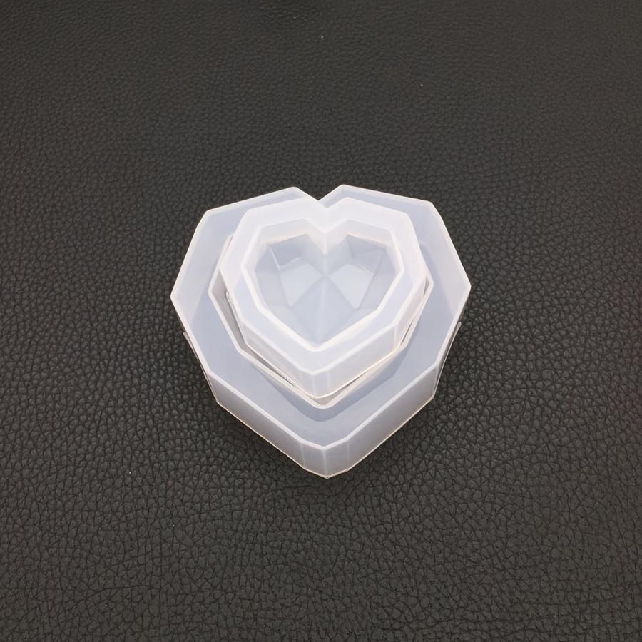 Resin Casting Molds Geometric 3D Heart-Shaped Silicone Mold Candle Soap Making Candle Supplies Valentine'S Day Mold