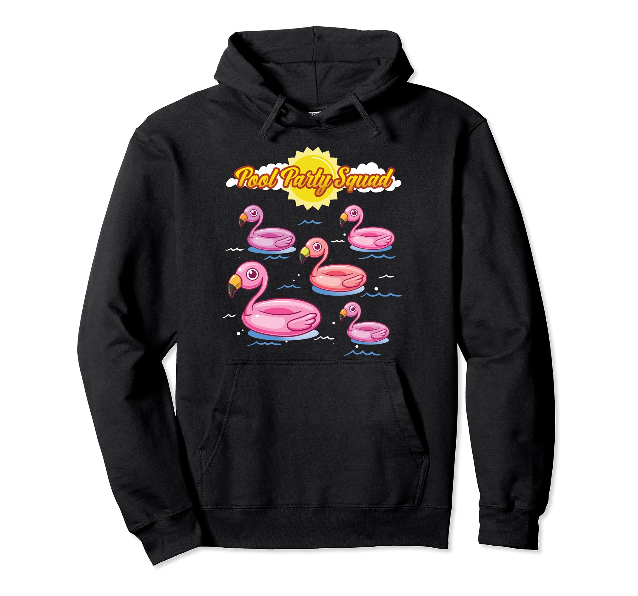 

Pool Party Squad Pink Flamingo Floater Frock Summer Party Hoodie