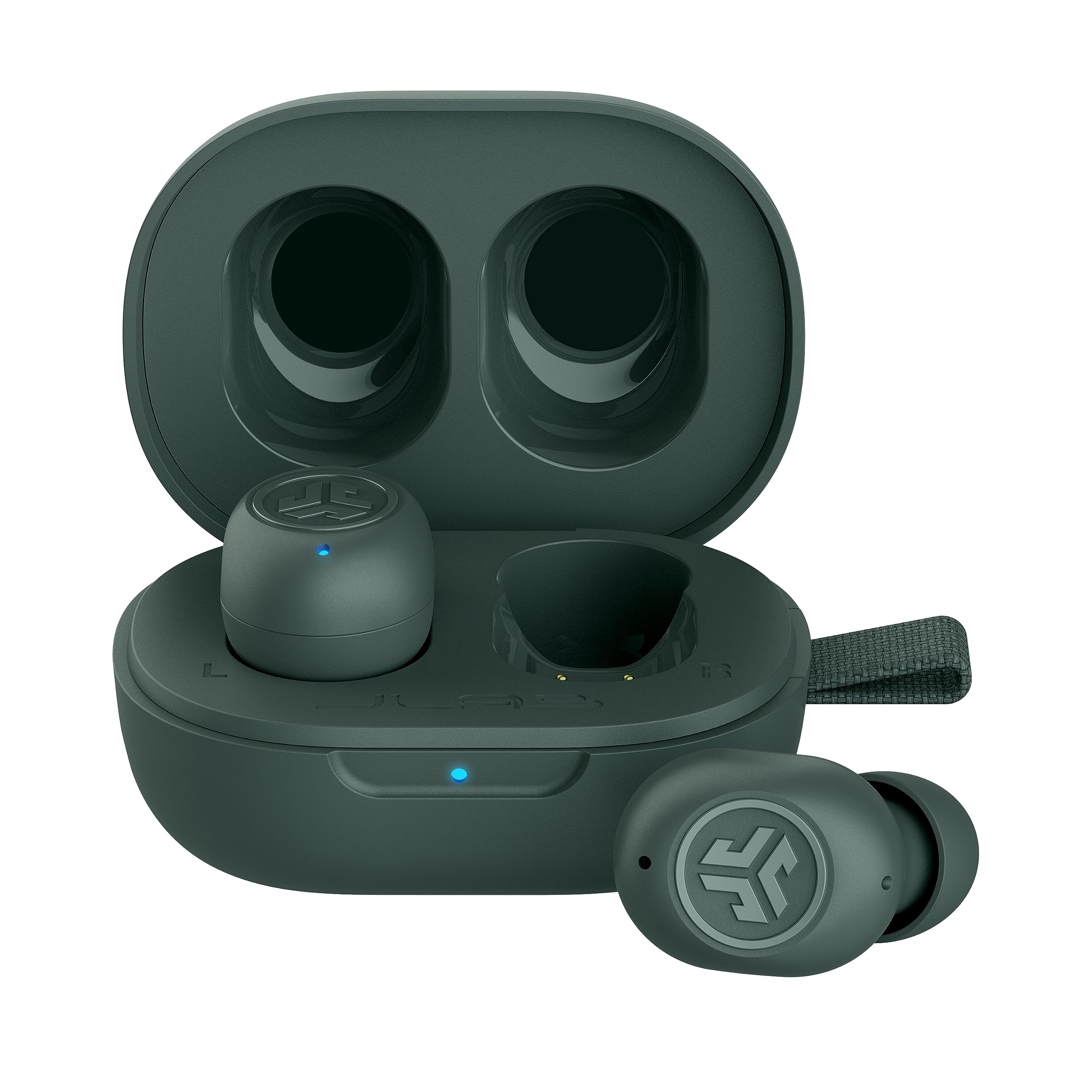 

JLab JBuds Mini Wireless Bluetooth and Fits Small Key IP55 with Compatible with iPhone and Official Quality Sage Gray Earbuds, Ultra-Small