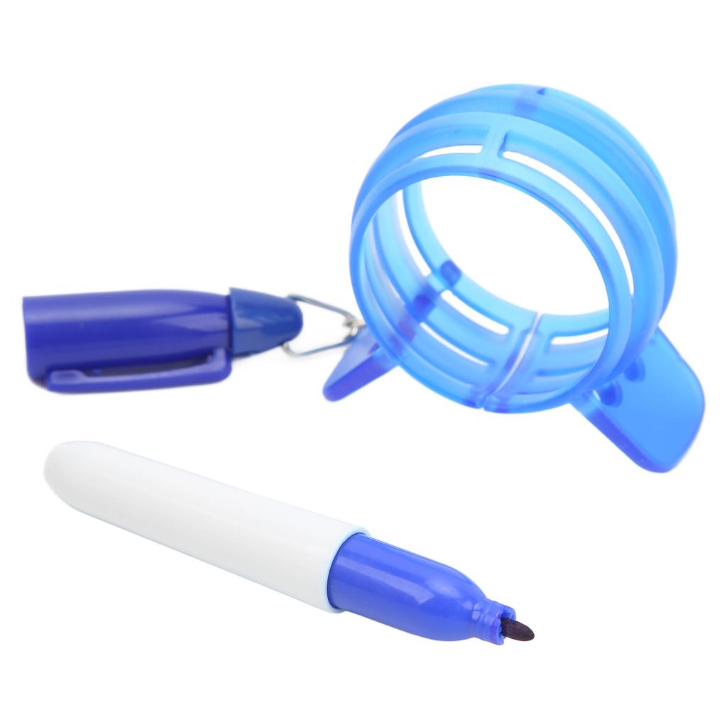 Circle Golf Ball Liner 360 Degree Golf Ball Line Marker Drawer Drawing Marking Alignment Putting Tool with Pen Blue