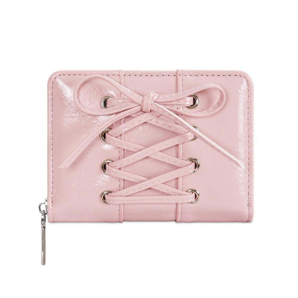 Korean Fashion Bow Short Wallet Large Capacity Zipper Card Bag Multi-functional Coin Purse Gift