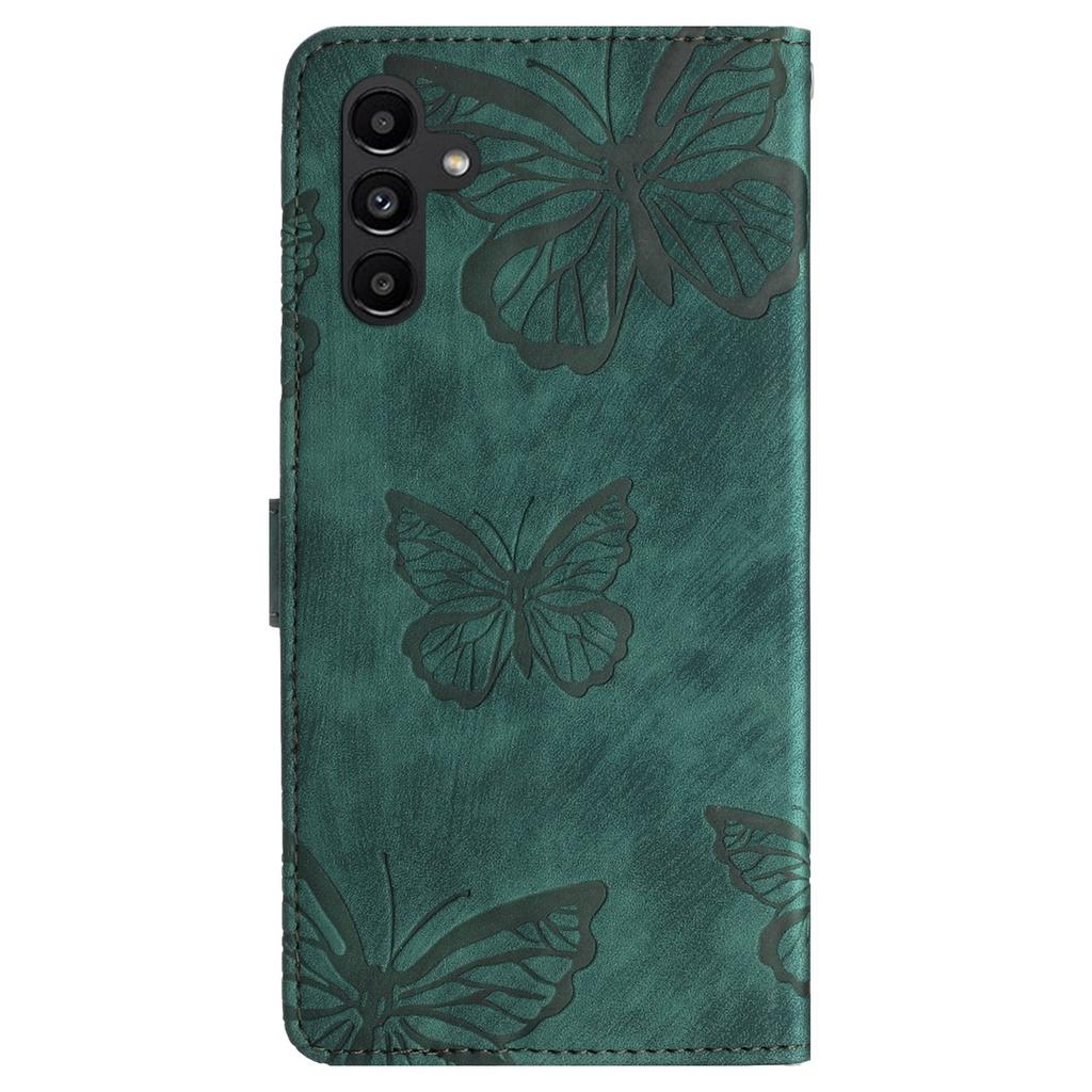 For Samsung Galaxy S24 FE Case PU Leather Wallet Flip Phone Cover Butterflies Imprinted