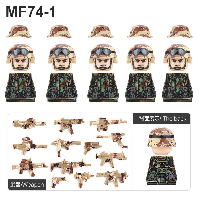 WW2 Soldiers U.S Army Special Forces Camouflage Figures Building Blocks City Police Military Weaponos Gun Bricks