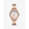Mini Liliane Pavé Rose Gold-Tone Heart Watch MK4597