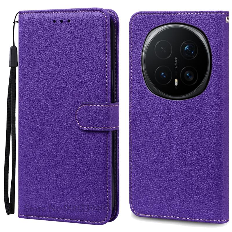 

For Honor Magic 8 Pro Case Wallet Leather Flip Cover For Honor Magic8 Pro Phone Case Soft Silicone Book Cover Coque Fundas Honor Magic 8 Pro темно-фиолетового