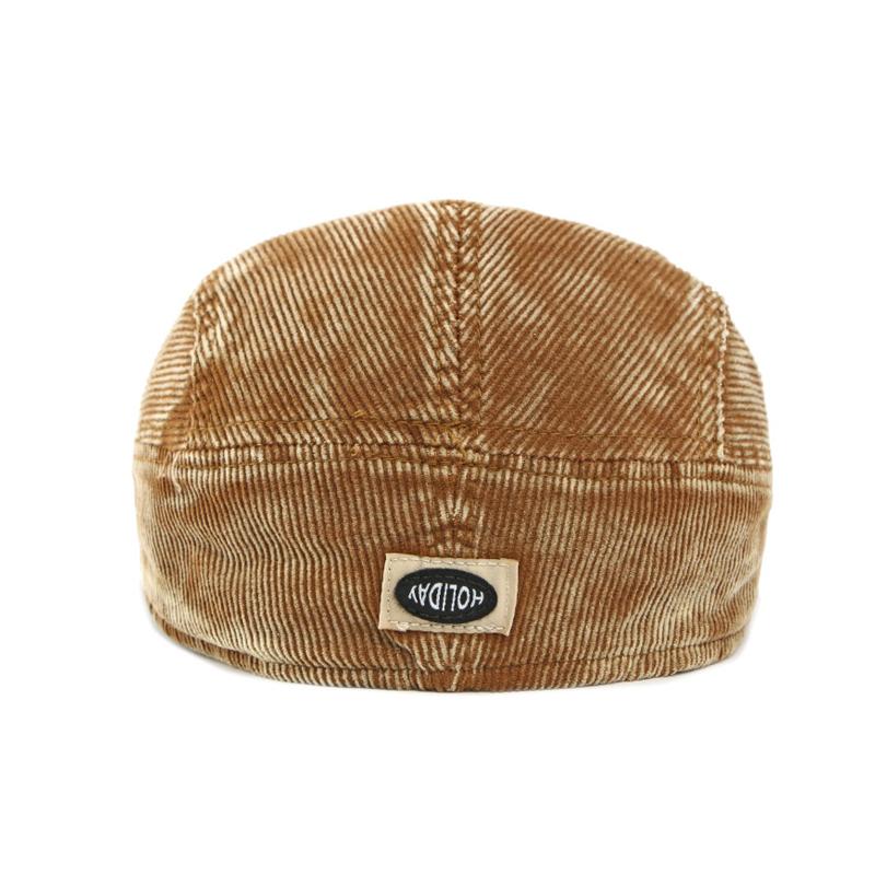Autumn Winter Corduroy Cap Men Beret British Cap Forward Cap