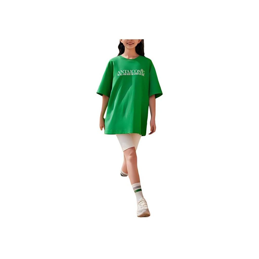 Anta Breathable Comfortable Loose Short Sleeve T-Shirt With Letter Print Men Tops Noah-Green 152428142-3
