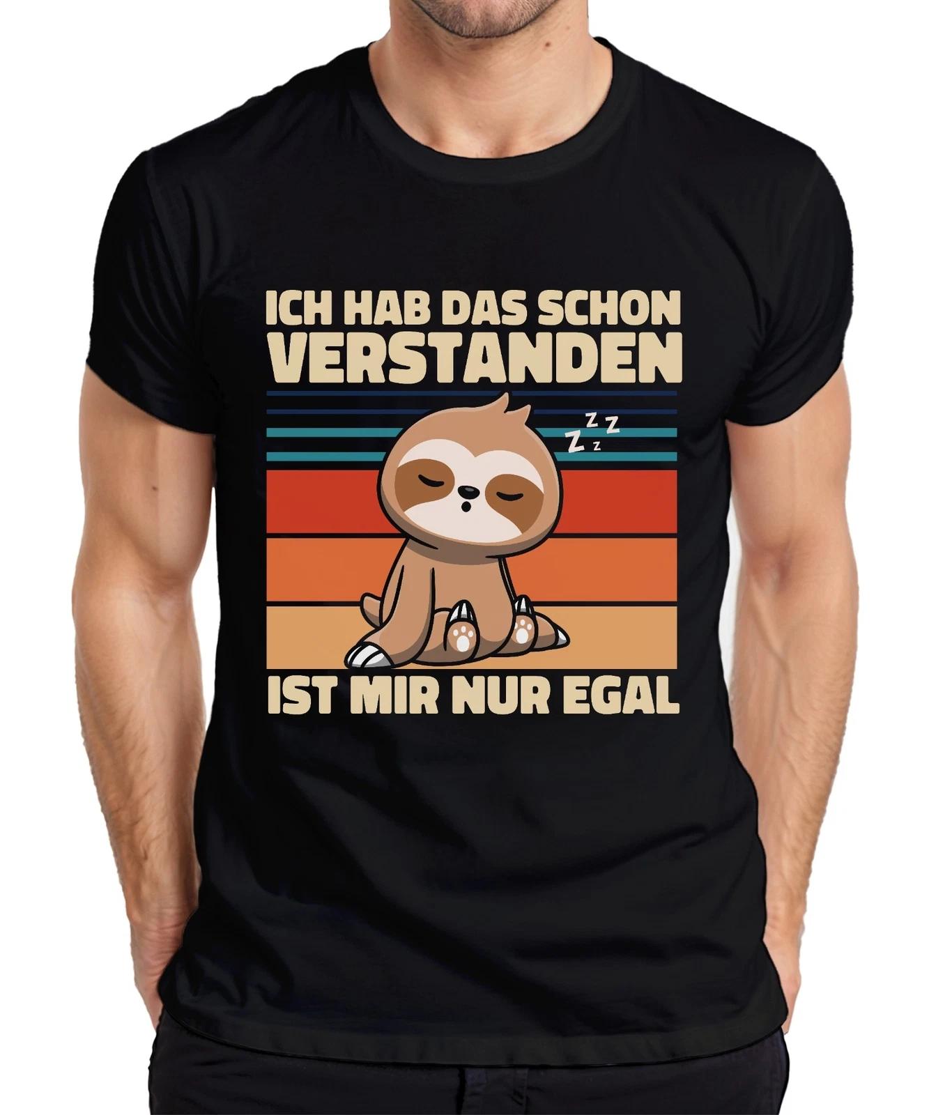 Ich hab das schon verstanden ist mir egal Faultier Spruch Lustig Herren T-Shirt XS