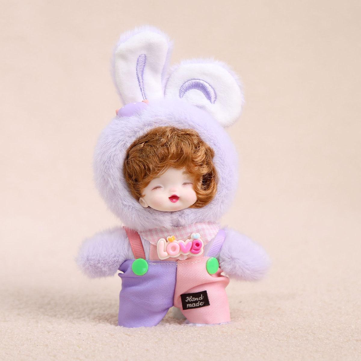 

Виниловая плюшевая игрушка маленькая персиковая кукла подвеска брелок девочка сумка подвеска милая кукла About 14cm/58g