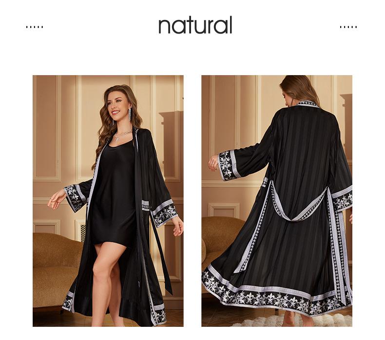 Albornoz de Lujo de Manga Larga para Mujer - Yukata de Primavera Otoño WP3373