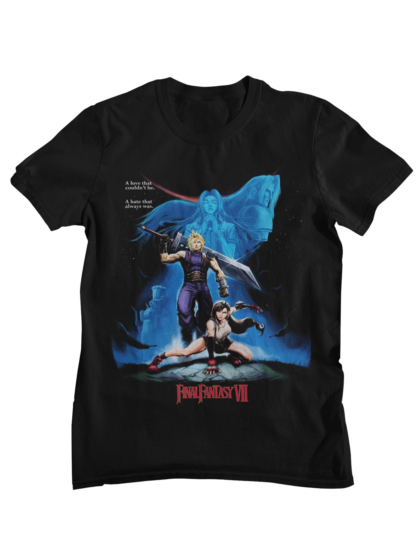 Final Fantasy VII Retro s RPG Graphic T Shirt Unisex Cloud Tifa Aerith Sephiroth Cotton Short Sleeve Streetwear Tee XL