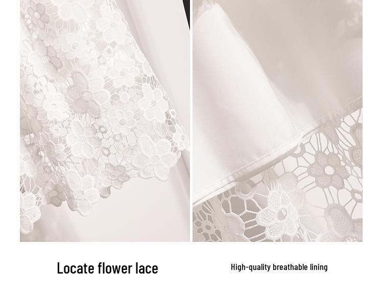 Elegant Plus Size Lace Patchwork Mid-Length Autumn Skirt