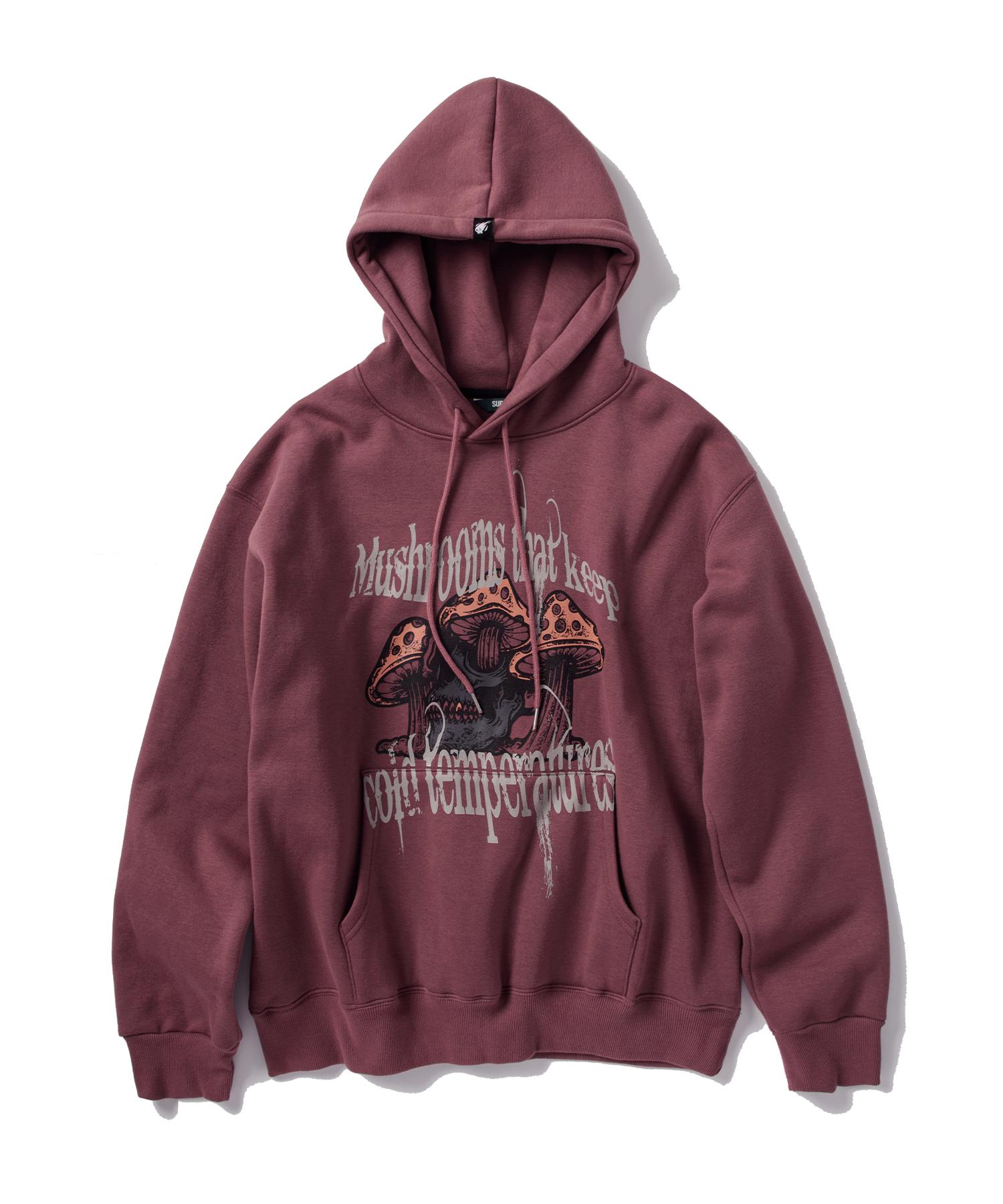 Super Serve Ice Mushroom Hoodie - Deep Pink Deep Pink/S (Fleece-Lined)