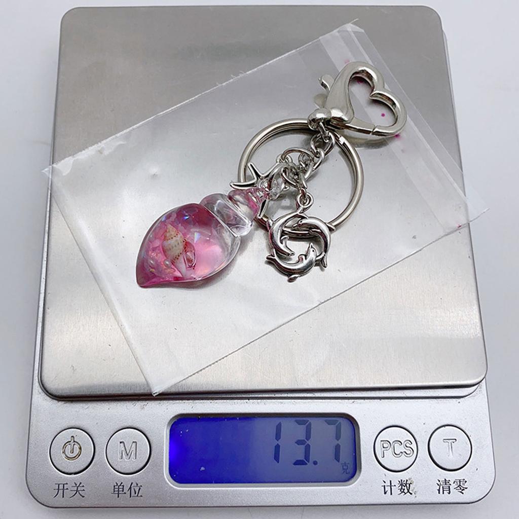 Stylish Ocean Themed Keychain Bag Purse Keyrings Backpack Pendant Conch Key Ornament Perfect Gift for Fashion Lover