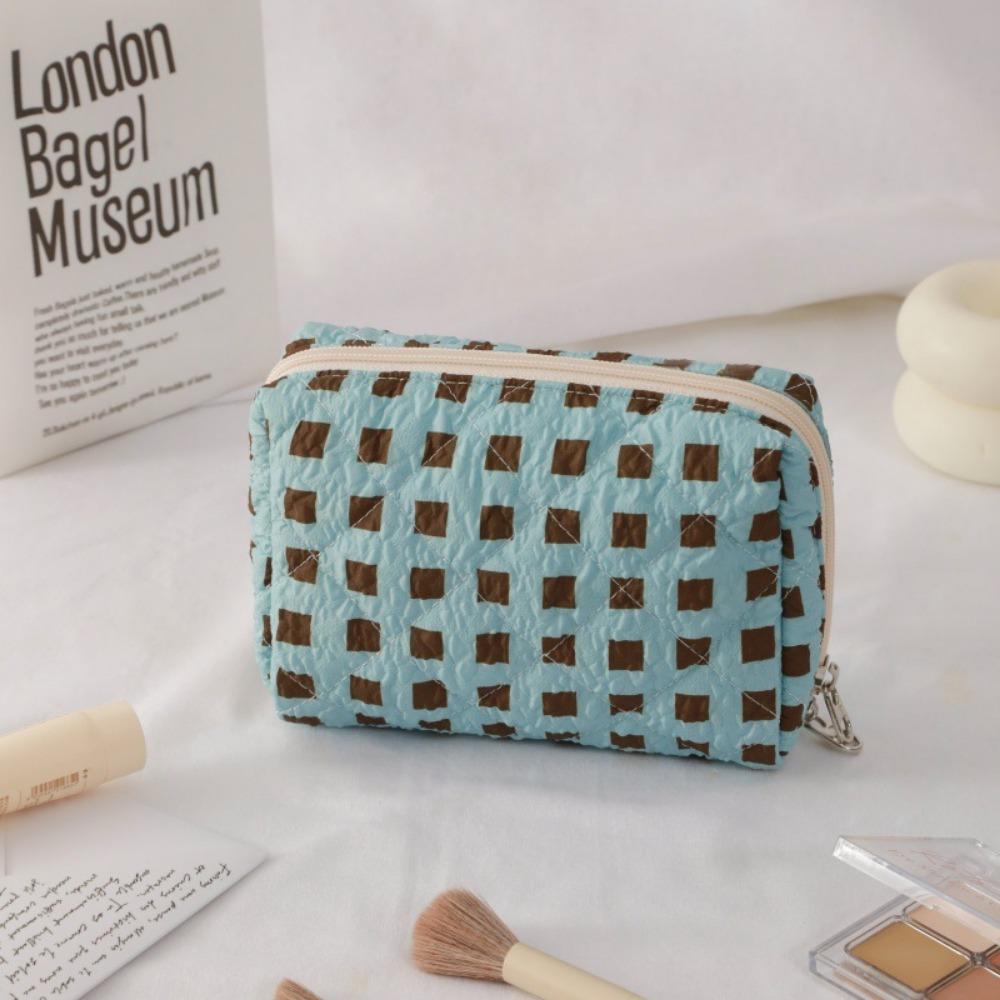 Cute Polyester Cotton Makeup Bag Large Capacity Portable Toiletry Bag Multipurpose Cosmetic Bag Girls