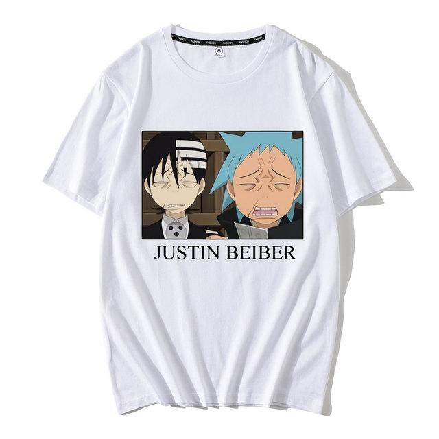Cross-border new pure cotton two-dimensional animation soul eater printed men's clothing loose casual Japanese T-shirt men's short sleeves ins