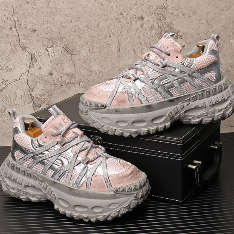 Fashion Retro tire shoes, Paris dad shoes, comfortable and breathable mesh men's shoes, inner sports casual shoes  b33