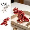 Accessoire Collection Dinosaure Ornement Carnotaurus Imprimé en 3D, Modèle Squelette Articulé pour Sculpture Détaillée Décoration de Bureau Maison,
