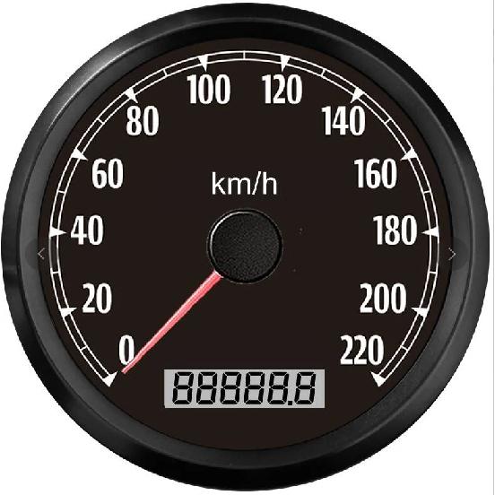 

Waterproof 85mm Speedometer Odometer Gauge 0-220KM/H 220MPH + GPS Antenna With Red/Yellow Backlight for Harley Motorcycle Customized 220KMH BN