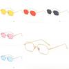 Geometric Metal Sunglasses With Colorful Ocean Lenses For Outdoor And Party Use