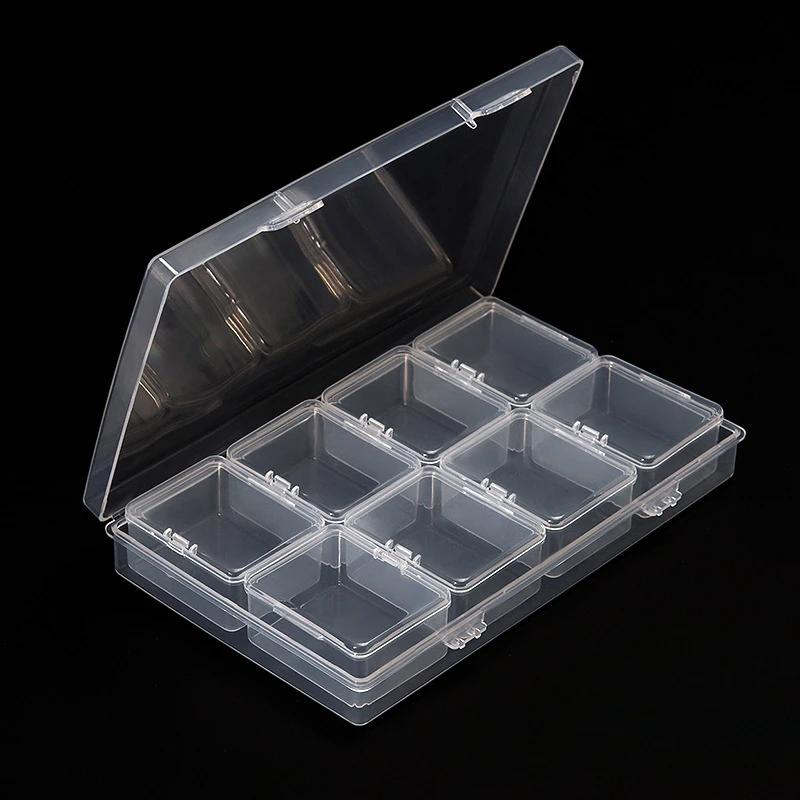 

Transparent Multi-Cell Storage Box, Portable, Multi-functional, Nail, Earrings, Ring and Other Jewelry