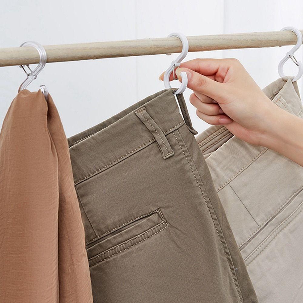 Transparent Closet Hook S Shaped Storage Hook Windproof Storage Organizer Bathroom