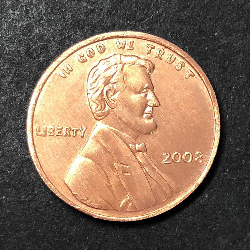 

2008 US President Lincoln, 1 cent commemorative coin, relief silver dollar, collectible