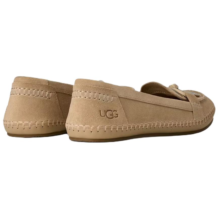 UGG Fashion Cow Split Leather Versatile Slip-On Casual Shoes Women shoes Mustard 1178870-MDSD