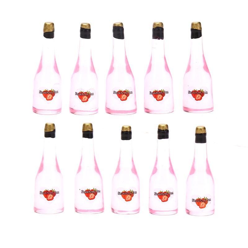 Various Styles 10pcs Mini 1/12 Dollhouse Miniature Simulation Whisky Wine Bottles Pretend Play Toys Doll Food Drink Accessories