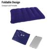 Inflatable Pillow Camping Travel Pillow Squared PVC Flocked Fabric Air Pillow for Camping Hiking
