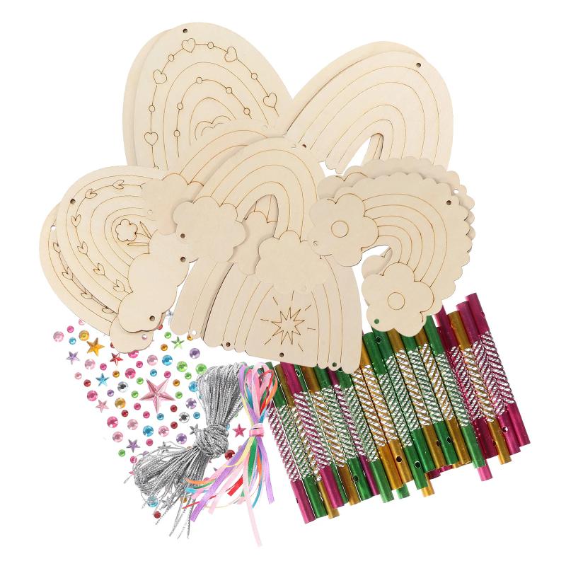 3D Butterfly Wind Chime Kit for Kids Make Your Own Butterfly Wind Chime Wooden Arts and Crafts for Kids DIY To Paint Butterfly
