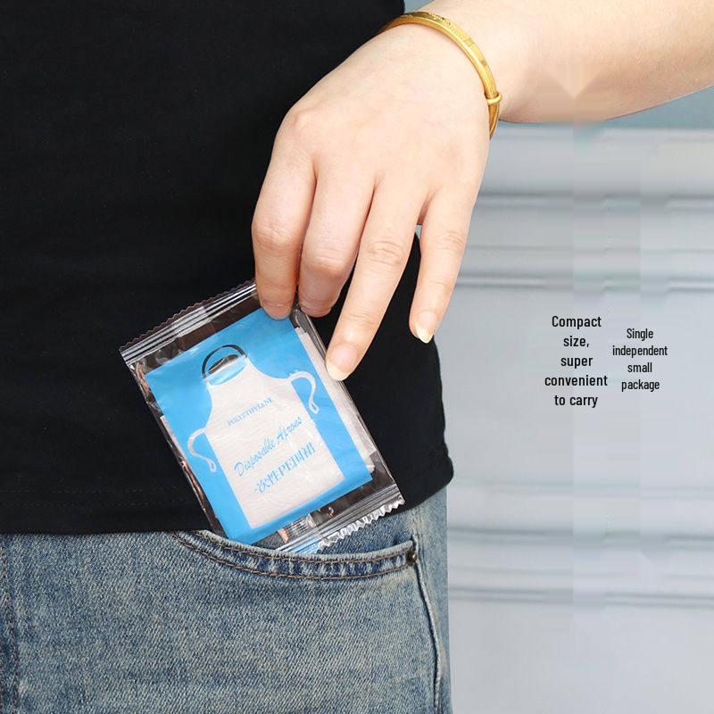 Waterproof Thickened Lobster Hot Pot Disposable Apron - Transparent, Oil Stain-Proof Kitchen Bib for Adults