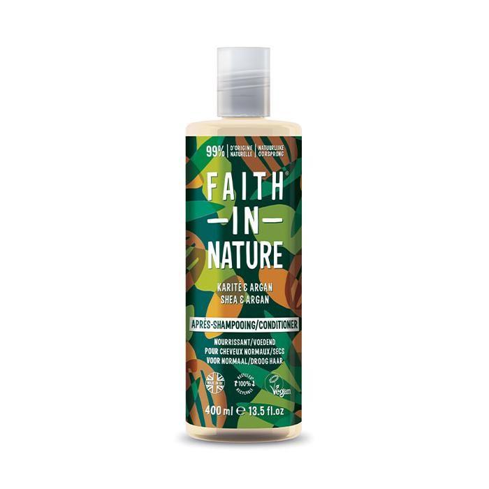 Faith In Nature Après-Shampoing Naturel Argan et Karité 400ml
