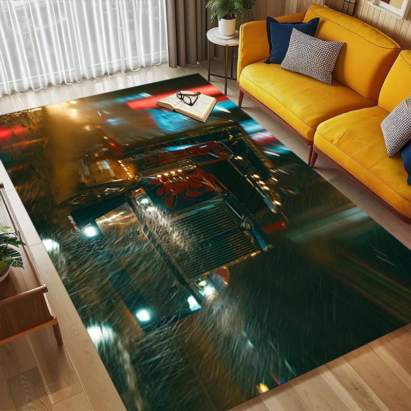 Fire Truck Carpet Rug for Bedroom Living Room Home Sofa Decoration,Office Home Decor Game Large Decor Floor Mat
