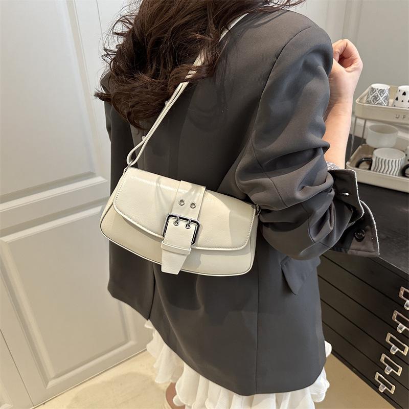 New 2025 Women's Belt Solid Color Casual Large Capacity Summer Casual Fashion Crossbody Portable Shoulder Armpit Bag