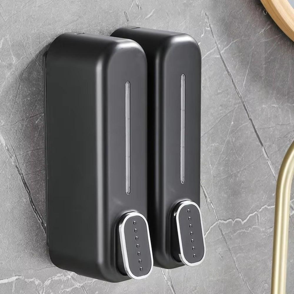 Plastic Wall Mount Soap Dispenser Touch-Free Hand Soap Dispenser Manual Shampoo Dispenser  Hotel