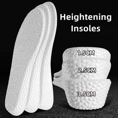 NO.8 Height Increase Insoles for Men Women Shoes Flat Feet Arch Support Orthopedic Insoles Sneakers Heel Lift Memory Foam Shoe Pads