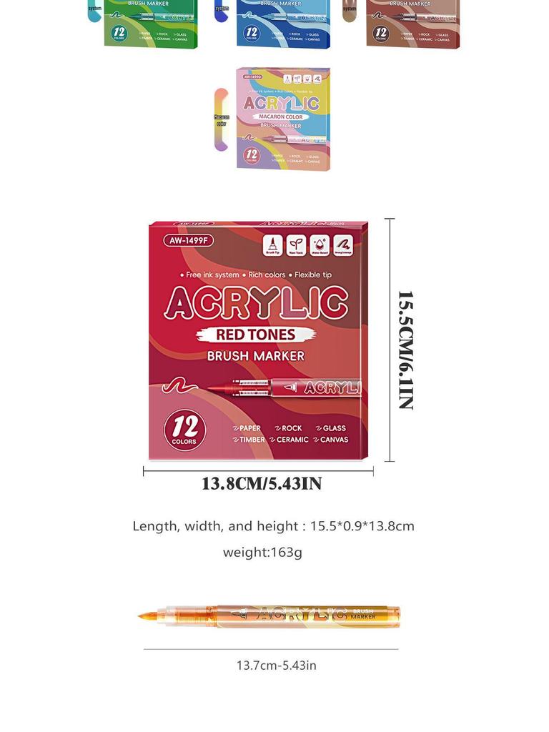 Weiche Acryl-Marker Stifte Set für Anime Hauttöne und Macaron Farben - Ideal für Kunstprojekte von Grundschülern